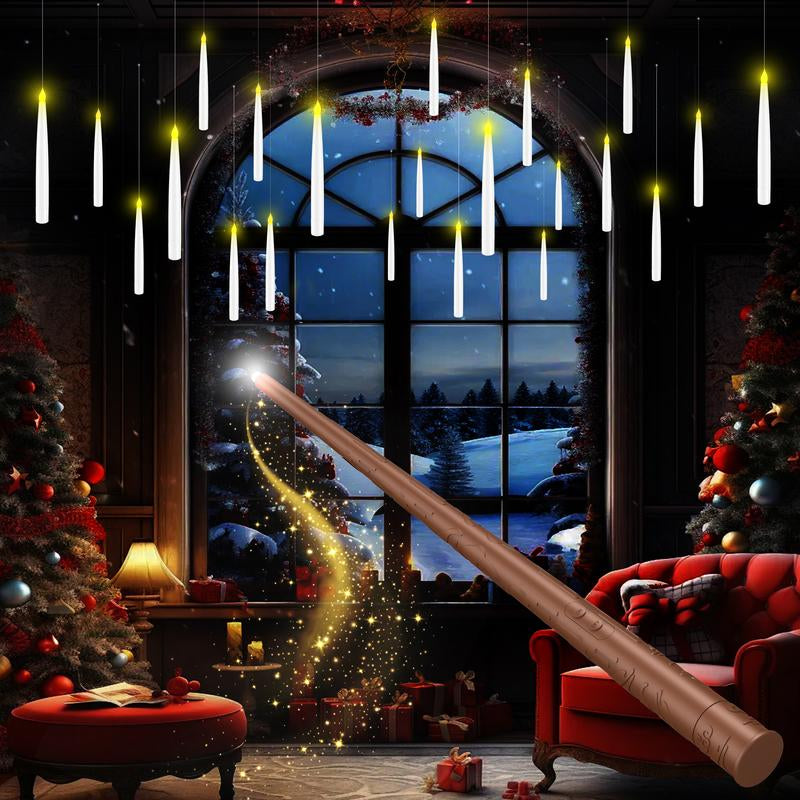 Floating LED Flameless Candles with Remote for Valentine'S Day, Christmas & Halloween – 6.6" Battery Operated Flickering Candles for Home and Party Decor