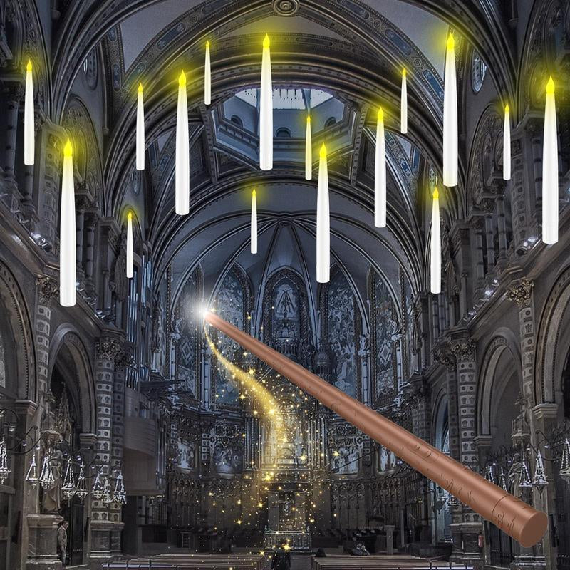 Enchanting Flameless Candles with Magic Wand Remote for Festive Decor - Perfect for Christmas, Halloween, and More!