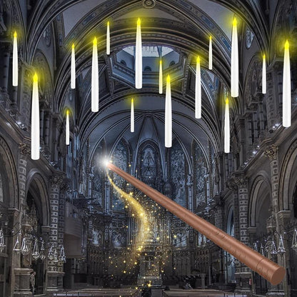 Enchanting Flameless Candles with Magic Wand Remote for Festive Decor - Perfect for Christmas, Halloween, and More!