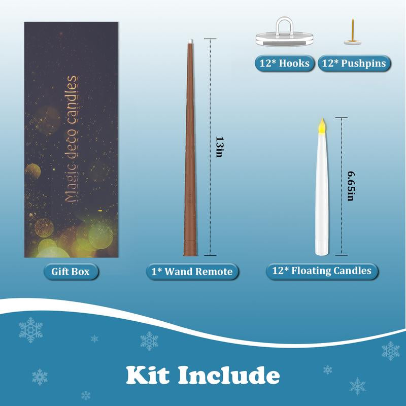 Enchanting Flameless Candles with Magic Wand Remote for Festive Decor - Perfect for Christmas, Halloween, and More!