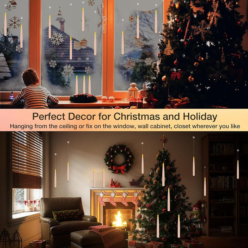Enchanting Flameless Candles with Magic Wand Remote for Festive Decor - Perfect for Christmas, Halloween, and More!