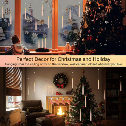 Enchanting Flameless Candles with Magic Wand Remote for Festive Decor - Perfect for Christmas, Halloween, and More!