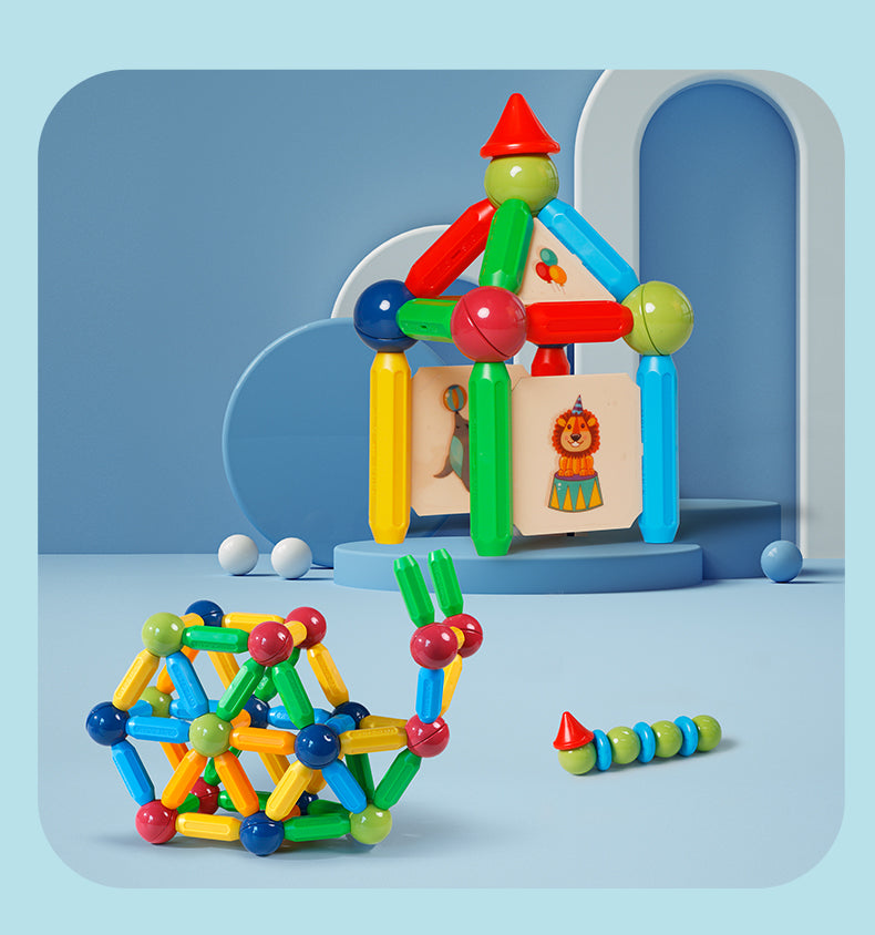 Buildora Magnetic Blocks | Montessori Learning - Magnetic Sticks