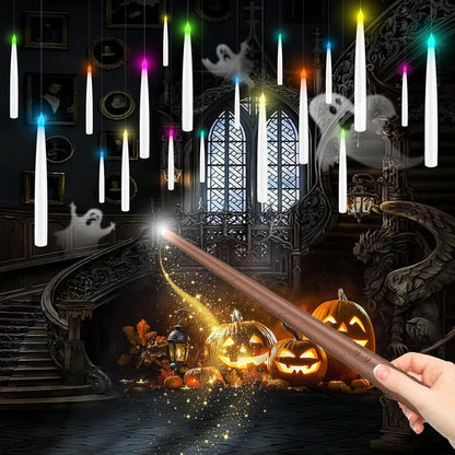 Enchanting Flameless Candles with Magic Wand Remote for Festive Decor - Perfect for Christmas, Halloween, and More!