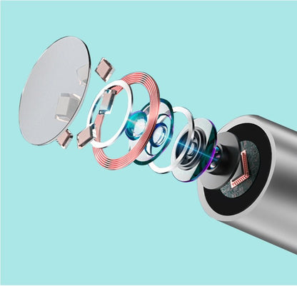 Diagram of a ear picker coil on a light blue background