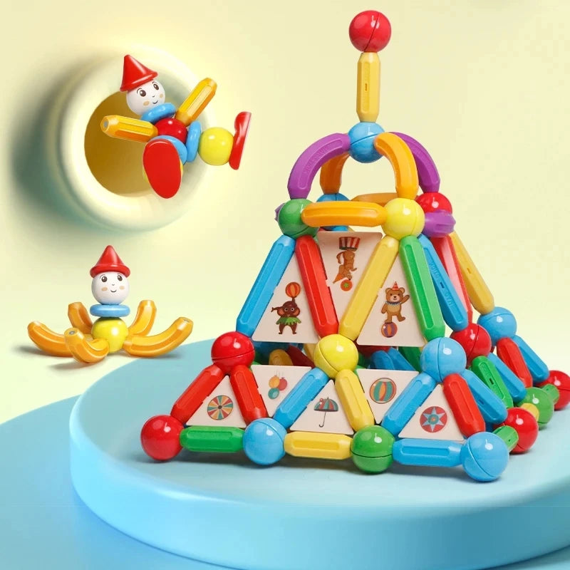 10/26/48/78/101/136Pcs Magnetic Constructor Building Blocks Toys Children Magic Magnet Stick Rod Montessori Toy Gifts